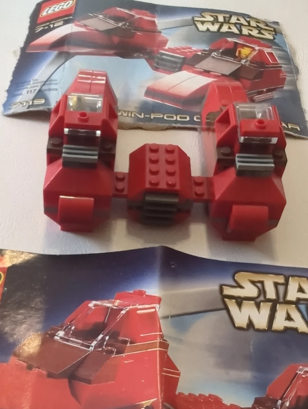 Vintage Star Wars Lego Set 7119 Twin-Pod Cloud Car With Minifigure 2002 Legos